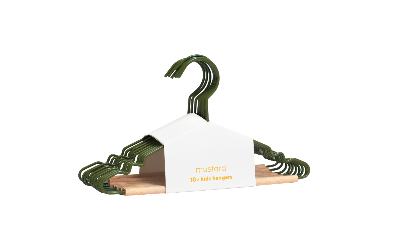 Kids Top Hangers in Olive