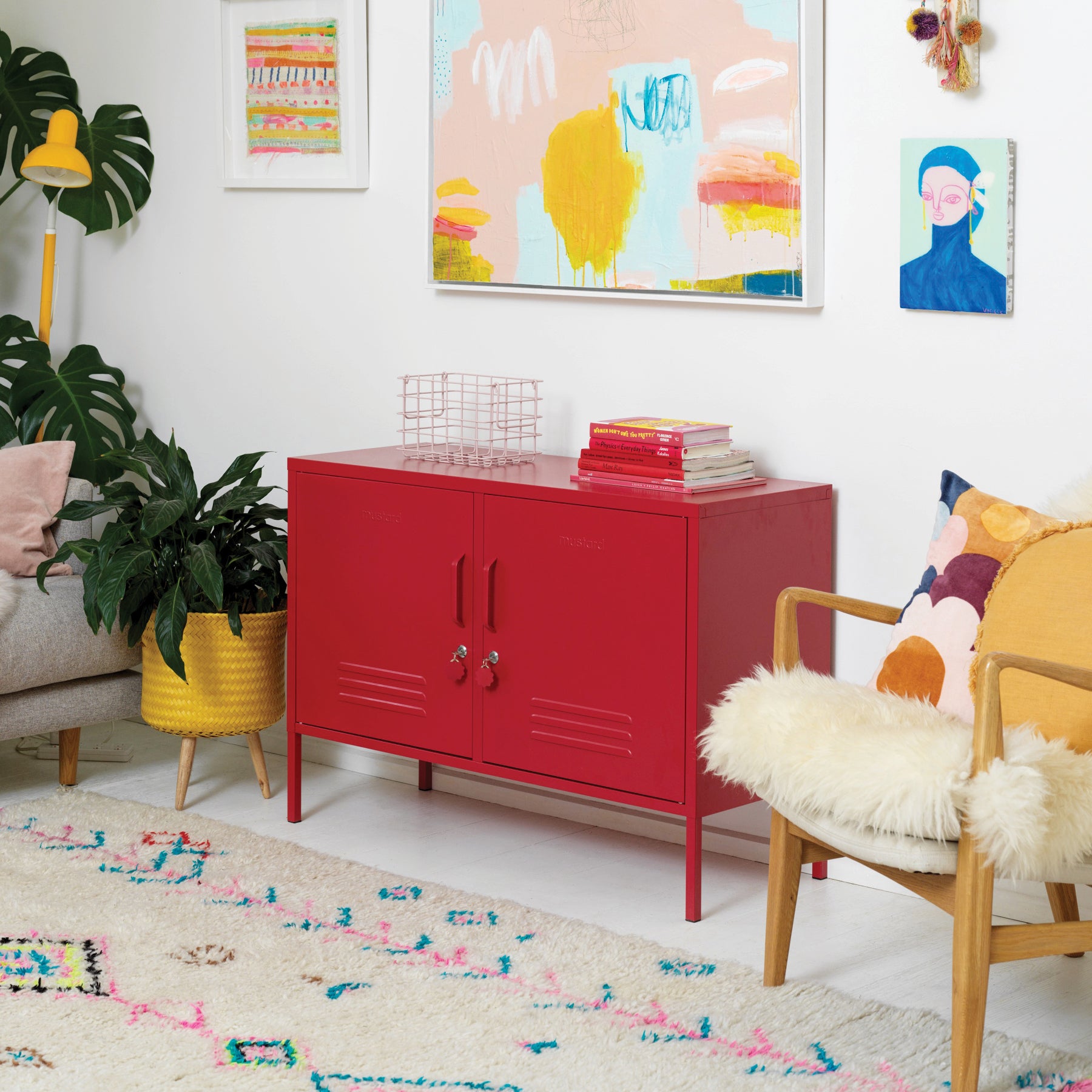 The Lowdown in Poppy • Red TV Unit • Mustard Made – Mustard Made UK