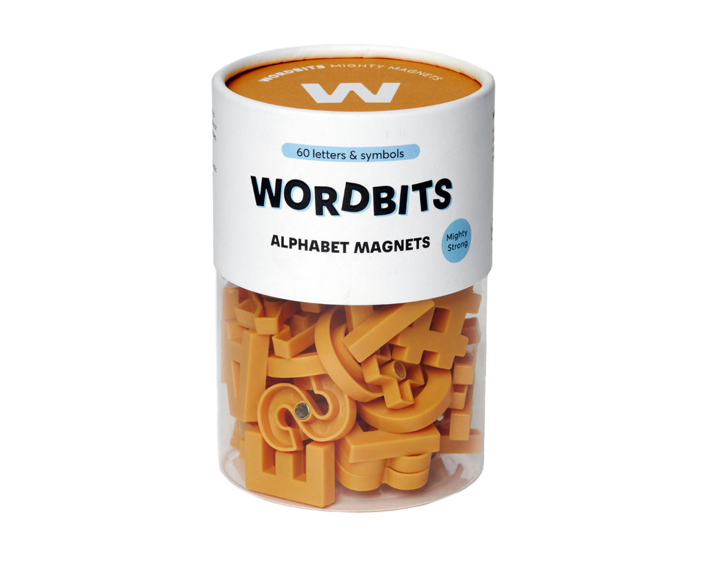 Alphabet Magnets in Mustard by Wordbits