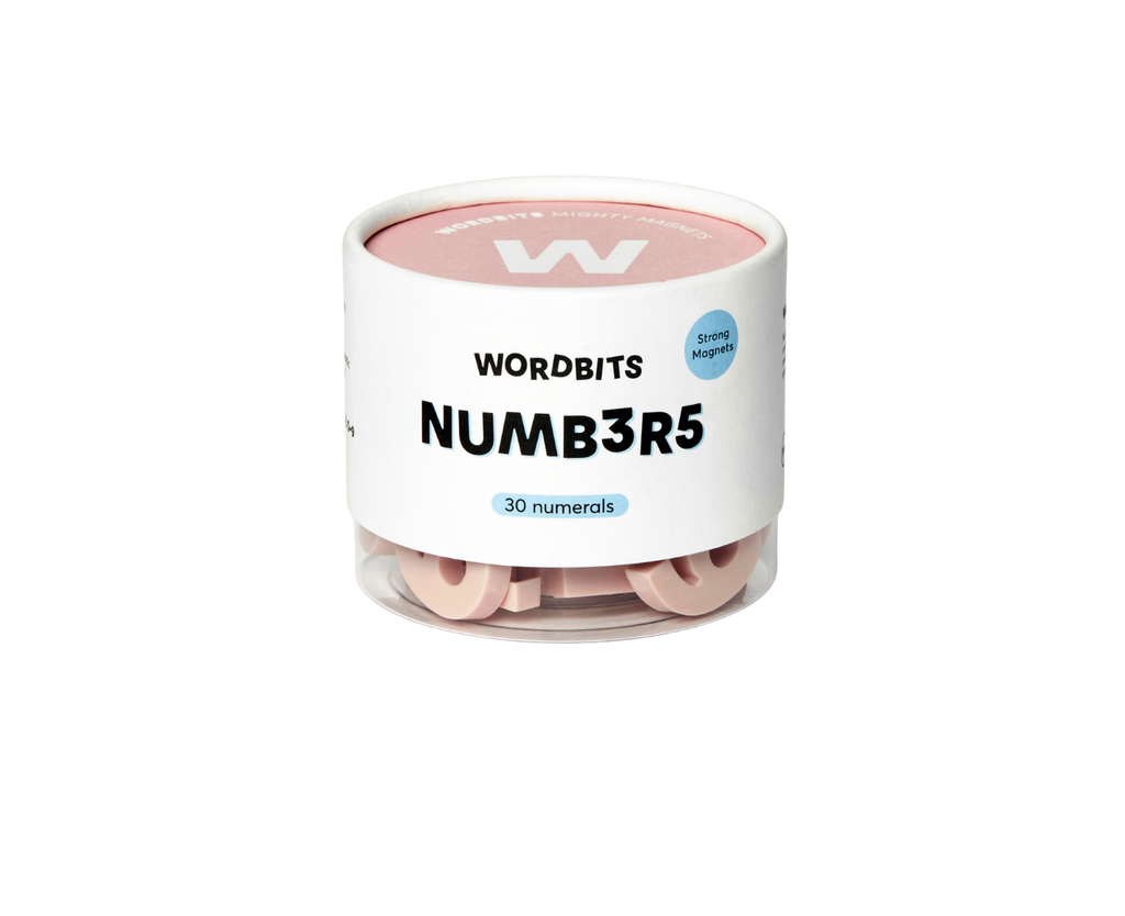 Number Magnets in Blush by Wordbits